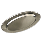 Thumbnail image #1 for Alegacy Foodservice Products 105241 Oval Stainless Steel Serving Platter, 16-1/4" x 10-5/8" Case of 12