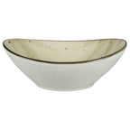 Thumbnail image #1 for International Tableware Rotana RT-15-WH Oval Ceramic Bowl, 3 oz, 4 in, Wheat Case of 2 Dozen
