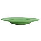 Thumbnail image #1 for CAC China Las Vegas LV-120-G Green Ceramic Pasta Bowl, 26 oz, 12" Round, Rolled Edge 1 Dozen