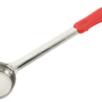 Thumbnail image #1 for Winco FPS-2 2 oz Solid Stainless Steel Portion Control Serving Spoon with Red Plastic Handle Case of 72