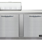 Thumbnail image #1 for Continental Refrigerator SW60N8-FB 60-Inch Two-Section Sandwich Prep Table, 2 Doors, 8-Pan Capacity, Front-Breathing