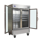 Thumbnail image #2 for Valpro Commercial Refrigeration VP Series VP2FG-HC Two-Section Glass-Door Reach-In Freezer, 49 cu. ft., Stainless Steel, Bottom-Mounted