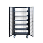 Thumbnail image #1 for Steelite International DW Haber DWPELINPCCART6 Cordless Induction Range Storage Cart, Holds Up to 6 Units, Iron, 26"L x 18.13"W x 53.25"H