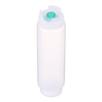 Thumbnail image #1 for AllPoints Foodservice Parts & Supplies 185673 16 oz Clear Squeeze Bottle with Green Valve Dispensing Cap