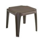 Thumbnail image #1 for Grosfillex Miami 52099037 Outdoor Square Low Table, 17" x 17" x 15", Resin, Bronze Mist Case of 30