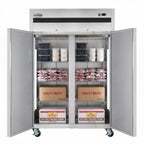 Thumbnail image #2 for Koolmore KM-RIF-2D-SS-TM Commercial Reach-In Freezer, 49 cu. ft., 2-Section, Stainless Steel, Top-Mounted Compressor