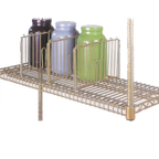 Thumbnail image #1 for SPG International Iss SDU21C Metal Wire Shelf Divider, 21"W x 8"H, Chrome Finish