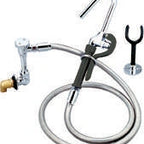 Thumbnail image #4 for BK Resources OptiFlow BKF-BSMPF-G Remote Valve Splash/Wall-Mount Pot Filler, Single Inlet, 72-Inch Braided Hose, Lead-Free Chrome