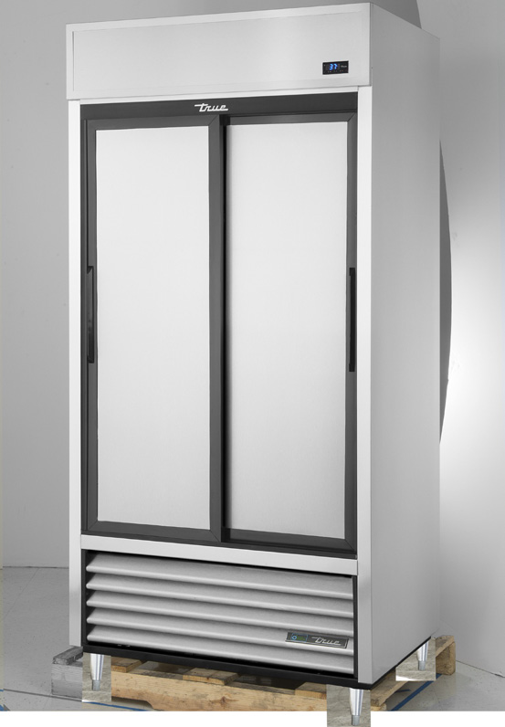 Product image #5 for True TSD-33-HC 39 1/2 Inch Two-Section Reach-In Refrigerator with Stainless Steel Sliding Doors