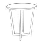Thumbnail image #1 for Eastern Tabletop C700R 30-Inch Round Cocktail Table, 41-Inch High, Reversible HPL Top, Collapsible Stainless Steel Frame