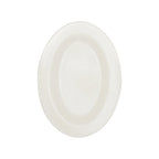Thumbnail image #1 for CAC China MLDRE-14 White Melamine Oval Platter, 12.5" x 8.875", Rolled Edge Case of 2 Dozen
