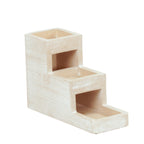 Thumbnail image #1 for Cal-Mil Newport 22447-113 3-Tier White-Washed Pine Wood Jar Display with Jars