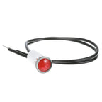Thumbnail image #1 for AllPoints Foodservice Parts & Supplies 381078 1/2-Inch Red Round Flush-Mount Signal Light with Wire Leads, 125V