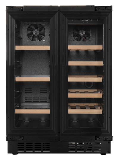Product image #7 for KoolMore Reserve 24-Inch Panel-Ready Dual-Zone French Door Under-Counter Wine Cooler