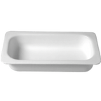Thumbnail image #1 for G.E.T. Bugambilia IH1/3DMW 1/3 Size Cast Aluminum Food Pan, 3.2 qt., 3.9" Deep, Marble White Resin Coating