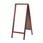 Thumbnail image #1 for AARCO Products MA-311SW Sidewalk Markerboard, 18"W x 42"H, White Porcelain Board, Solid Oak A-Frame