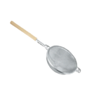 Thumbnail image #1 for Thunder Group SLSTN3312R Reinforced 11-3/4" Double Fine Mesh Strainer with Pan Hooks and Wooden Handle Case of 6