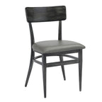 Thumbnail image #1 for G & A Commercial Seating 570 Stackable Side Chair with Upholstered Padded Seat, Steel Frame, Brushed Distressed Grey Finish