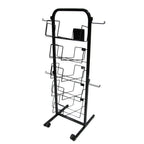 Thumbnail image #1 for Renfro Industries Inc. RIGRRI432 Single-Sided Stainless Steel Reusable Shopping Bag Display Rack, 15.8"W x 18"D x 53"H