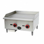 Thumbnail image #1 for SABA MG-24T Countertop Gas Griddle, 24"W x 19"D Cooking Surface, 5/8" Smooth Steel Plate, Thermostatic Controls