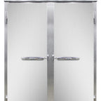 Thumbnail image #1 for Continental Refrigerator Designer Line D2RNSAPT-SD-GD Two-Section Pass-Thru Reach-In Refrigerator, Stainless Steel, Glass Rear Doors