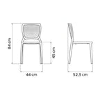Thumbnail image #2 for Tramontina USA, Inc. 92048-000 Yellow Plastic Outdoor Restaurant Chair with Dotted Mesh Back Case of 4
