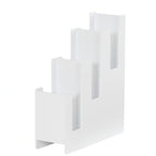 Thumbnail image #1 for Cal-Mil White Classic 23187-15 Rectangular White Plastic Cup Holder, Fits Cups and Lids up to 4" Dia., 5"W x 13"D x 15"H