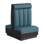 Thumbnail image #1 for ATSMFG ATS AT&S-ADD-KR48-6CHHR GR7 Karender Deuce Booth, single, 30" long x 48" high, 6-channel with Headroll back, Upholstery and foam fitted over a