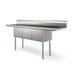 Thumbnail image #6 for KoolMore 90-Inch Three-Compartment Commercial Sink with Dual Drainboards and Backsplash