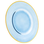 Thumbnail image #1 for Kadra Kitchenware Vikko Decor VD-PCH13-BL Charger Plate, 13-Inch, Blue with Gold Rim Case of 12