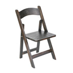 Thumbnail image #1 for Flash Furniture ZH-8005-3-EAW-GG Folding Solid Beechwood Dining Chair with Wood Seat and Back, Fixed Floor Glides