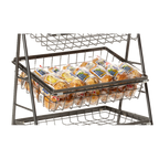 Thumbnail image #1 for G.E.T. Urban Renewal WB-1814-MG Rectangular Gray Metal Wire Serving Basket, 17-3/4 x 11-1/4 x 4-1/8 in