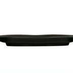 Thumbnail image #1 for Cal-Mil 24058-1411-13 Melamine Hand-Thrown Platter, Black, 14"W x 11"D x 1.5"H Case of 6