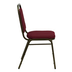 Thumbnail image #2 for Flash Furniture Hercules FD-BHF-2-BY-GG Stacking Banquet Chair, Burgundy Vinyl Upholstery, Trapezoidal Back, 500 lb Capacity