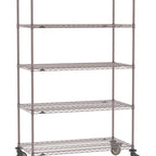 Thumbnail image #1 for Metro Super Erecta SE-3636K4-80-M5 Mobile Wire Shelving Unit, 36"W x 36"D x 80"H, 900 lbs per unit, evenly distributed1" shelf adjustment, (5) wire