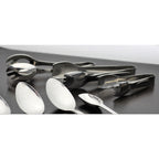 Thumbnail image #1 for G.E.T. BSRIM-09 Salad Tongs, 6-inch, One-Piece, 18/8 Stainless Steel, Mirror Finish Case of 12