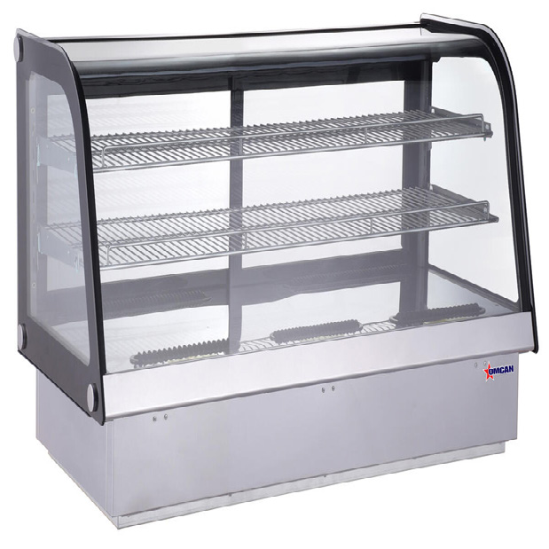 Product image #6 for Omcan Drop-In Curved Glass Refrigerated Showcase, 28-Inch Wide, 3.1 Cu. Ft., Sliding Door