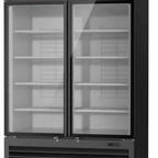 Thumbnail image #1 for Blue Air FSE LLC BGF49B-HC Glass Door Freezer Merchandiser, 2-Section, 49 Cu. Ft., Bottom-Mount Self-Contained, Hinged Doors