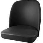 Thumbnail image #1 for Oak Street SL2122TOP-BLK Bar Stool Seat Only, Bucket Style, Black Vinyl, Non-Waterfall Front
