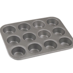 Thumbnail image #1 for Alegacy Foodservice Products 143 12-Cup Coated Aluminized Steel Muffin/Cupcake Pan Case of 12