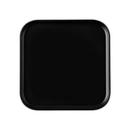 Thumbnail image #1 for CAC China Hudson XHDS-SQ6-K 6-Inch Square Melamine Plate with Straight Side, Matte Black Case of 3 Dozen