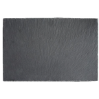 Thumbnail image #1 for Vertex China Slate S-R28 Rectangular Slate Serving Plate, 15-3/4" x 9-3/4"