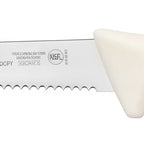 Thumbnail image #1 for Thunder Group SLKF401WT Utility Knife, 5-1/2" Serrated Blade, White Polypropylene Handle, German Steel Case of 6