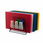 Thumbnail image #1 for Libertyware CBS1218 Cutting Board Set, 12" x 18" x 1/2", 6 Boards with 6 Brushes and Rack, Assorted Colors