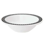 Thumbnail image #1 for G.E.T. Diamond Chexers B-454-X Melamine Bowl, 4-1/2 oz, 4-3/4" Diameter, White with Black Checkerboard Rim Case of 4 Dozen