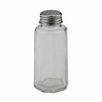 Thumbnail image #1 for Libertyware S&P42F 2 oz Paneled Glass Salt/Pepper Shaker with Flat Stainless Steel Cap Case of 6 Dozen