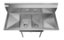 Thumbnail image #5 for KoolMore 48-Inch Commercial 2-Compartment Stainless Steel Sink with Left and Right Drainboards and Backsplash