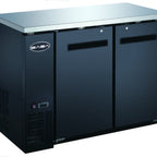 Thumbnail image #1 for SABA SBB-24-48B 48-7/8" Two-Section Back Bar Cooler, 11.8 cu. ft., 2 Solid Doors, Black Exterior, Stainless Steel Top