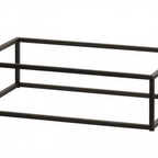 Thumbnail image #1 for Cal-Mil Milo 23854-6-13 Display Riser, Rectangular, Black Powder-Coated Metal, 12"W x 20"D x 6"H