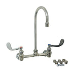 Thumbnail image #1 for Fisher 61468 Commercial Hand Sink Faucet, 8" Centers, Backsplash Mount, 6" Gooseneck Spout, 2.2 GPM Aerator, Wrist Handles